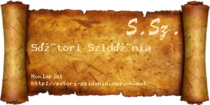 Sátori Szidónia névjegykártya